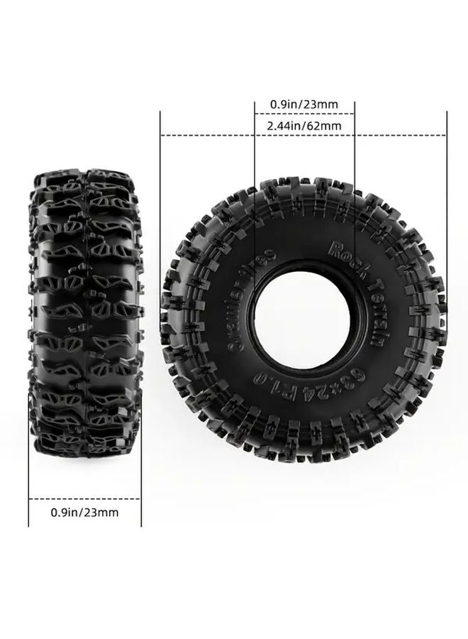 GIXCEL 1.0 Inch RC Crawler Tractor Tread Tires Super Soft All Terrain for TRX4m SCX24 - Image 3