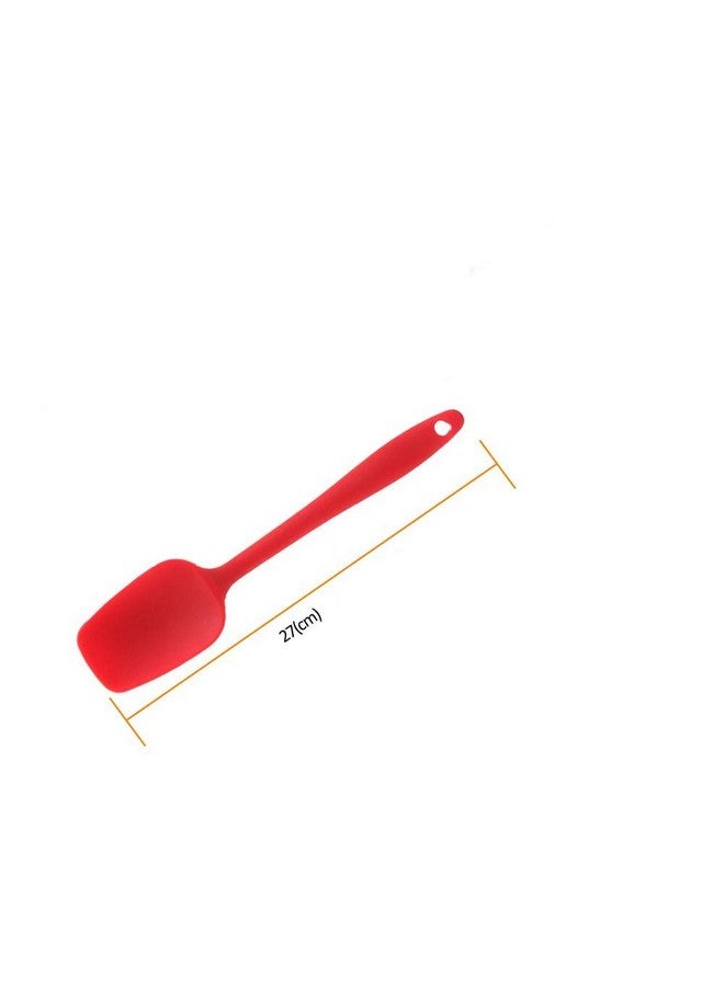 P-Plus International Silicone Non-Stick Heat Resistant Kitchen Utensil| Spatula Spoon Big 27cm |Pack of 2 RED - Image 2