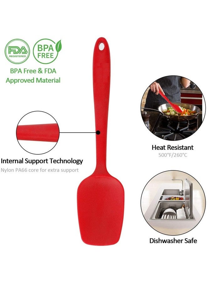 P-Plus International Silicone Non-Stick Heat Resistant Kitchen Utensil| Spatula Spoon Big 27cm |Pack of 2 RED - Image 5
