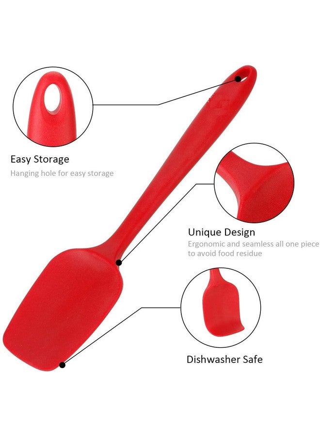 P-Plus International Silicone Non-Stick Heat Resistant Kitchen Utensil| Spatula Spoon Big 27cm |Pack of 2 RED - Image 3