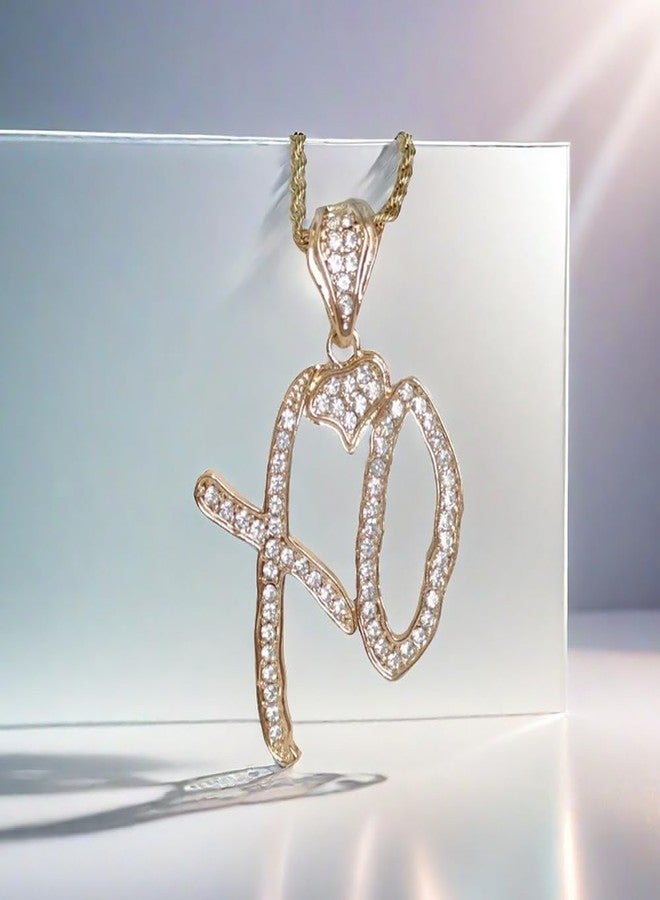 DIOWUS Unisex High Hip Hop XO Letter Pendant Necklace For Women Men, New 2026 Rock Rapper Fashion Cubic Zirconia Accessories Creative Jewelry Gift (XO-Gold) - Image 4