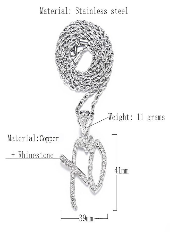 DIOWUS Unisex High Hip Hop XO Letter Pendant Necklace For Women Men, New 2026 Rock Rapper Fashion Cubic Zirconia Accessories Creative Jewelry Gift (XO-Gold) - Image 5
