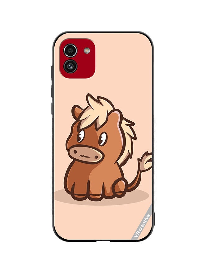VR CREATIVE Protective Case Cover For Samsung Galaxy A03 Horse Cartoon Design Multicolour - Image 1