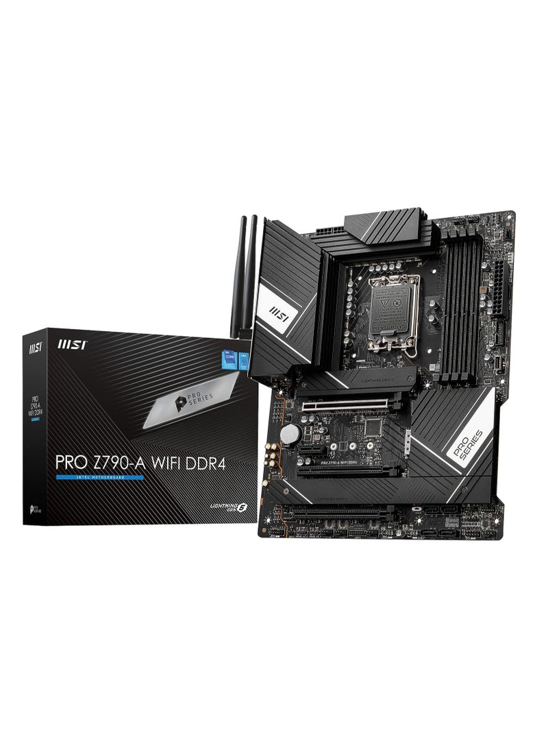 MSI PRO Z790-A WiFi DDR4 ProSeries Motherboard (Supports 12th/13th Gen Intel Processors, LGA 1700, DDR4, PCIe 5.0, M.2, 2.5Gbps LAN, USB 3.2 Gen2, Wi-Fi 6E, ATX) - Image 1