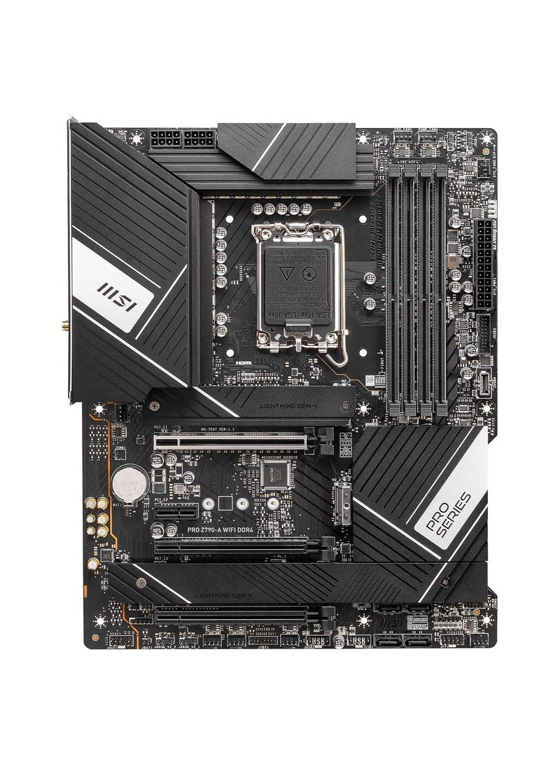 MSI PRO Z790-A WiFi DDR4 ProSeries Motherboard (Supports 12th/13th Gen Intel Processors, LGA 1700, DDR4, PCIe 5.0, M.2, 2.5Gbps LAN, USB 3.2 Gen2, Wi-Fi 6E, ATX) - Image 2