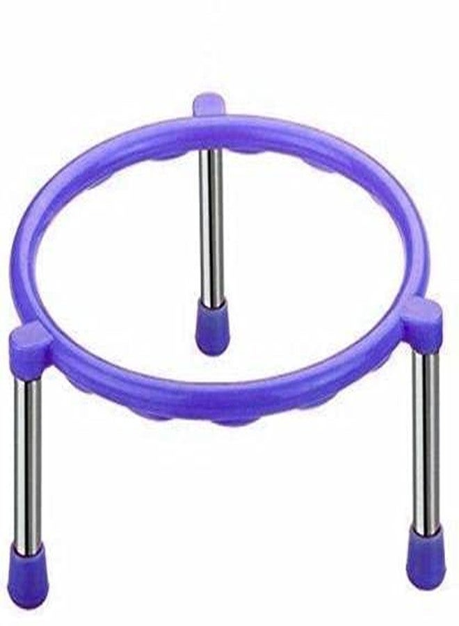 PUNO Pot Stand(12 Piece) Stainless Steel Legs Single Ring Matka Stand - Image 3