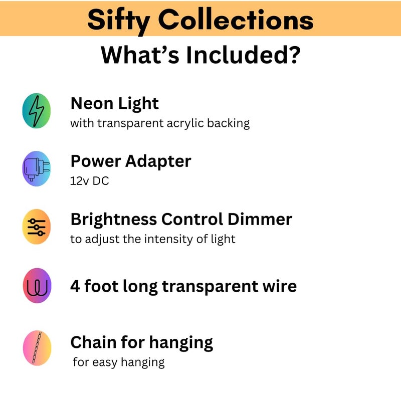 SIFTY COLLECTIONS علامة نيون سيفتي كولكشن دائمًا مع ديمر ضوء نيون LED وردي لتزيين الجدران في حفلات الزفاف وغرف النوم والحانات والنوادي هدية عيد ميلاد أو ذكرى أو عيد الأم 8 18 بوصة - Image 4