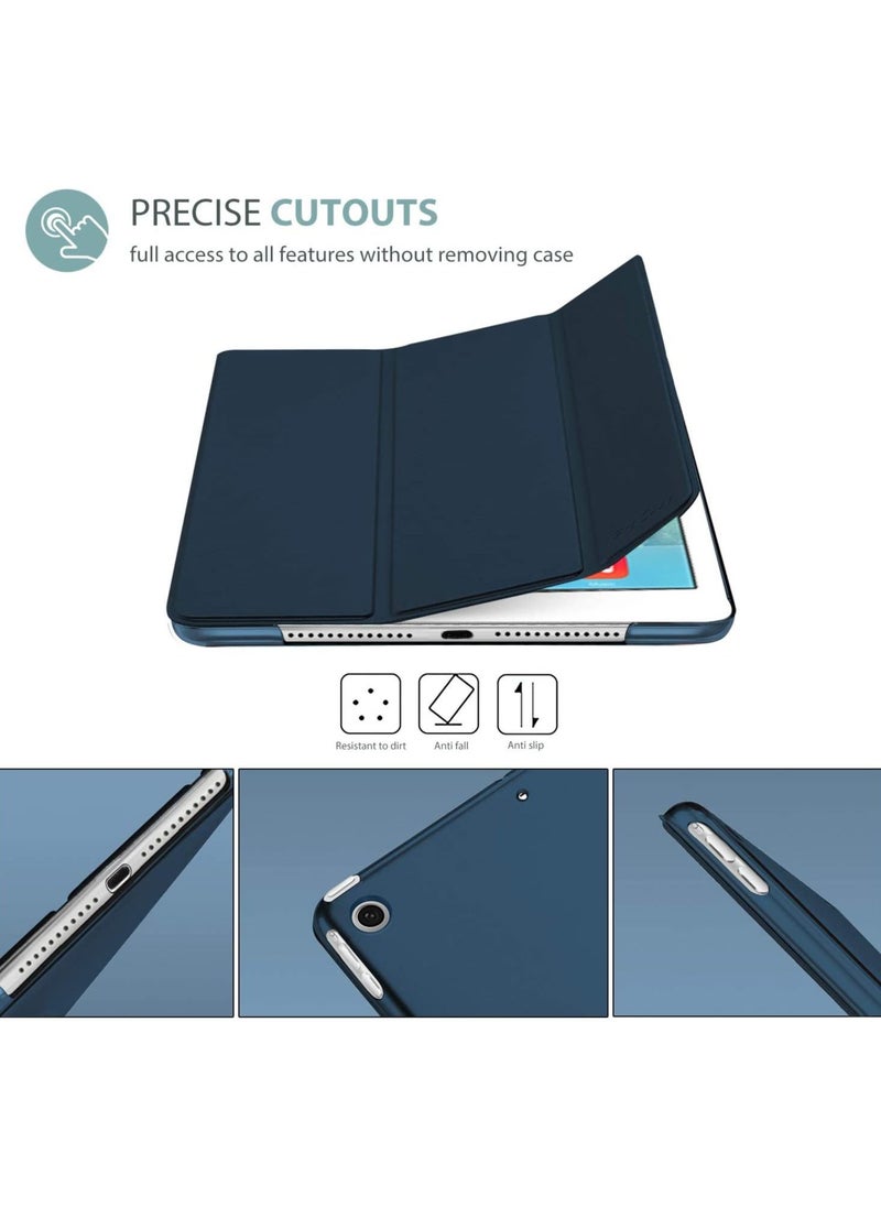 Procases - Smart Case for iPad Air 1st Edition, Ultra Slim Lightweight Stand Protective Case Shell with Translucent Frosted Back Cover for Apple iPad Air 2013 Model (A1474 A1475 A1476) -Navy - Image 1