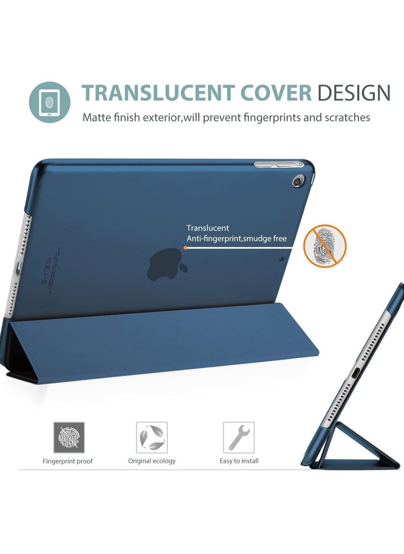 Procases - Smart Case for iPad Air 1st Edition, Ultra Slim Lightweight Stand Protective Case Shell with Translucent Frosted Back Cover for Apple iPad Air 2013 Model (A1474 A1475 A1476) -Navy - Image 1