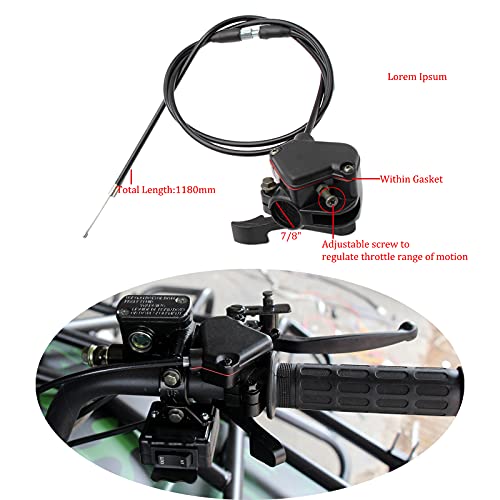 YD-PS001 Thumb Throttle Accelerator Brake Lever Cable For 50cc 70cc 90cc 110cc 125cc 150cc 200cc 250cc 300cc ATV Quad Pit bike TaoTao (Lever +Cable +Tools) - Image 3