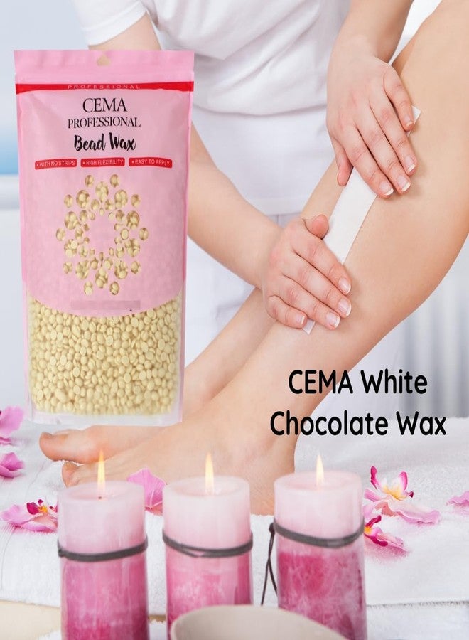 CEMA Professional Hard Wax Beads for Hair Remova | Strip-Free Microwave Wax for Face, Body, Bikini & Sensitive Skin | Easy to Apply, High Flexibility, Painless Waxing (100 Grams, White Chocolate Wax.) - Image 2