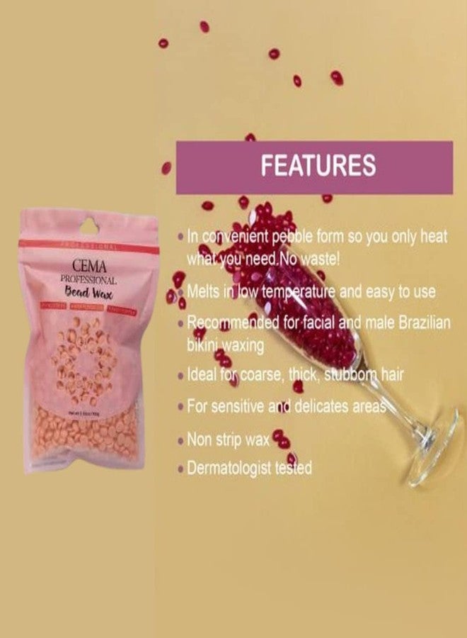 CEMA Professional Hard Wax Beads for Hair Remova | Strip-Free Microwave Wax for Face, Body, Bikini & Sensitive Skin | Easy to Apply, High Flexibility, Painless Waxing (100 Grams, White Chocolate Wax.) - Image 5