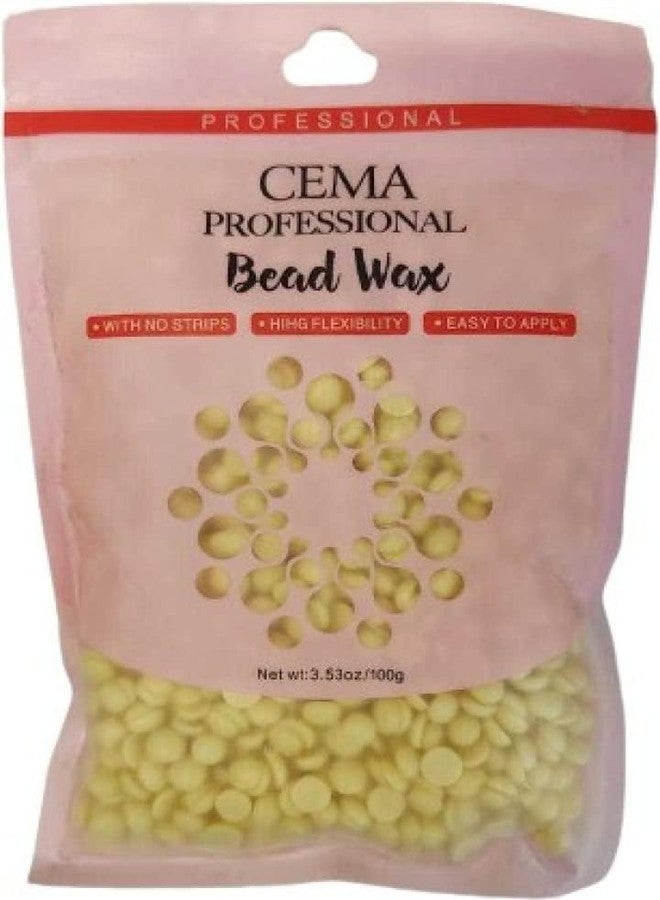 CEMA Professional Hard Wax Beads for Hair Remova | Strip-Free Microwave Wax for Face, Body, Bikini & Sensitive Skin | Easy to Apply, High Flexibility, Painless Waxing (100 Grams, White Chocolate Wax.) - Image 1