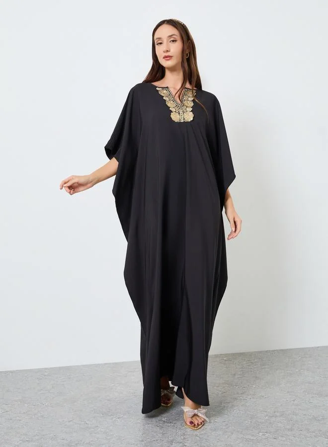 Take Two Women Embellished Patch Maxi Dress