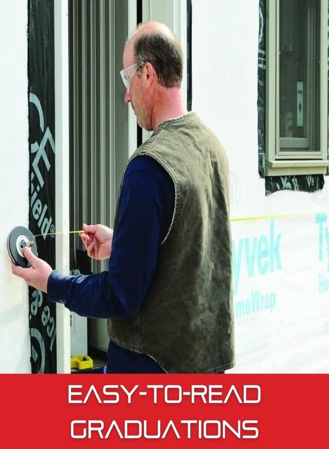 ستارريت شريط ستاريت TS طويل من الفولاذ المغلق مع علبة بلاستيكية ABS مقاومة للصدمات وحلقة خطاف قابلة للطي - طول 50 قدمًا وعرض 3/8 بوصة، رقم نمط التخرج L6 - KTS510-50ME-N - Image 5