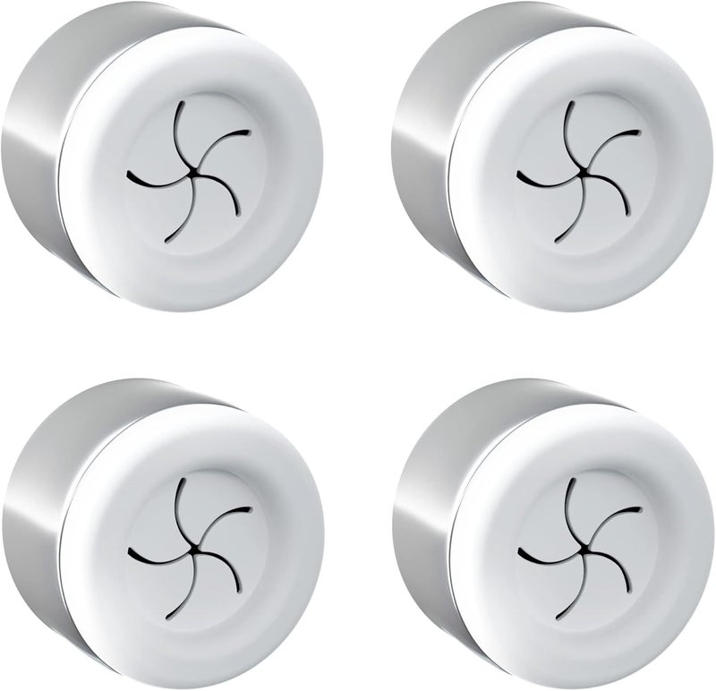 hometastic Set of 4 Premium Towel Holders for Bathroom, Kitchen and Household - Stainless Steel Tea Towel Holder - Towel Hook Round - Self-Adhesive - No Drilling (White) - Image 1