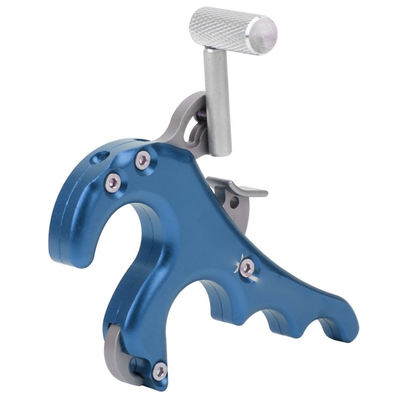 CUPID Metal Release Aids Four Fingers Grip Thumb Caliper Trigger Compound Bow Accessoriesblue - Image 2