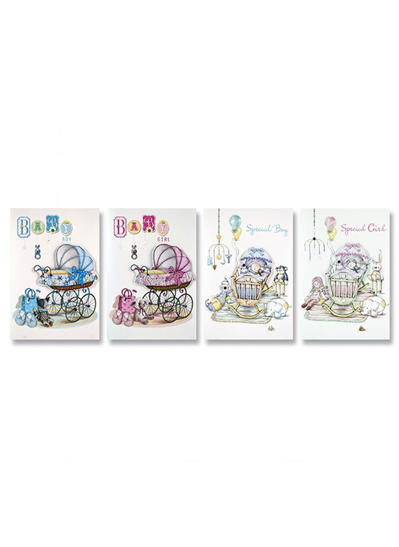 EuroWrap - Juicy Lemon Baby Boy & Girl Greeting Card 50 Cards - Image 1