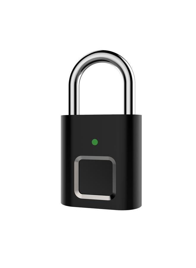 Thoraya Fingerprint Padlock Biometric Padlock Store 10 Fingerprints 3 LED Indicator Light Security Keyless Mini Smart Lock for Locker Gym Door Backpack Suitcase  - Image 3