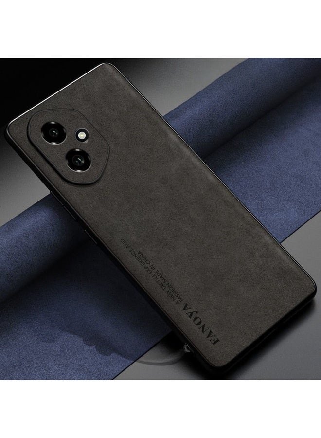 for Honor 400 Case ,  Imitation Sheepskin Leather Honor 400 Case Matte Bumper，Military Grade Protection ，Premium Texture，Shockproof phone cover for Honor 400，Black - Image 1