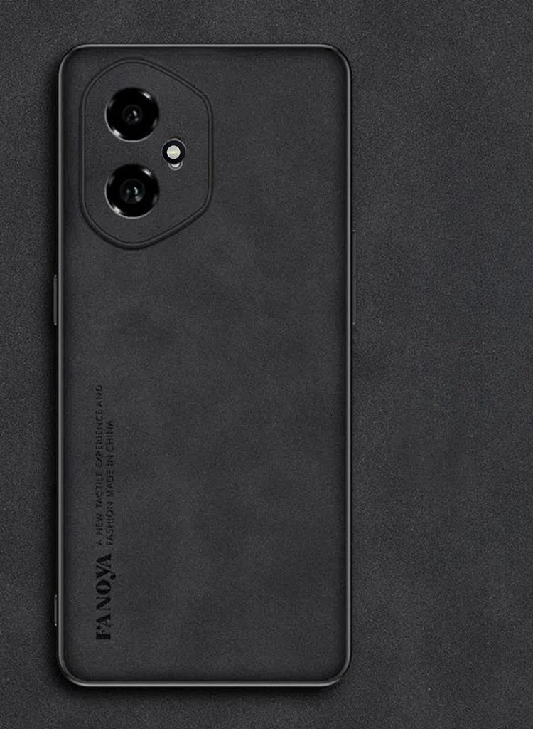 for Honor 400 Case ,  Imitation Sheepskin Leather Honor 400 Case Matte Bumper，Military Grade Protection ，Premium Texture，Shockproof phone cover for Honor 400，Black - Image 2