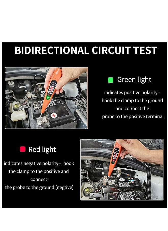 Generic Automotive Test Light DC 3-60V Digital LCD Circuit Tester Heavy Duty Light Tester with Voltmeter and Probe Circuits Low Voltage Tester Probe for Checking Vehicle Car Truck Motorcycle Boat Fuses  - Image 4
