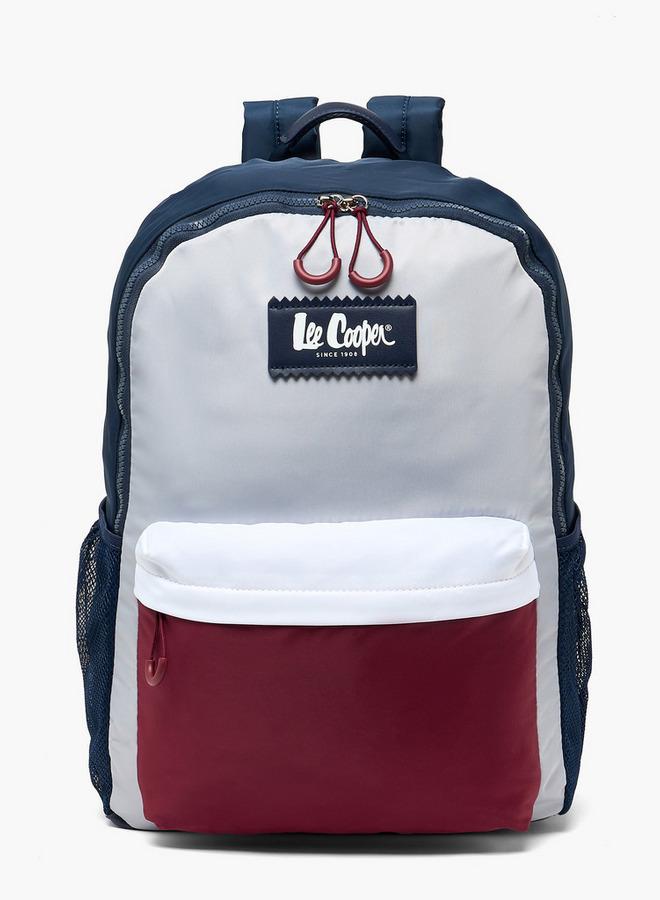 Lee Cooper Colourblock School Backpack With Padded Shoulder Straps - 30x17x44 CM - Image 1