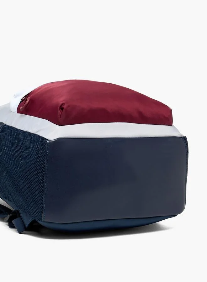 Lee Cooper NAVY Colourblock School Backpack With Padded Shoulder Straps - 30x17x44 CM  | Best Price UAE