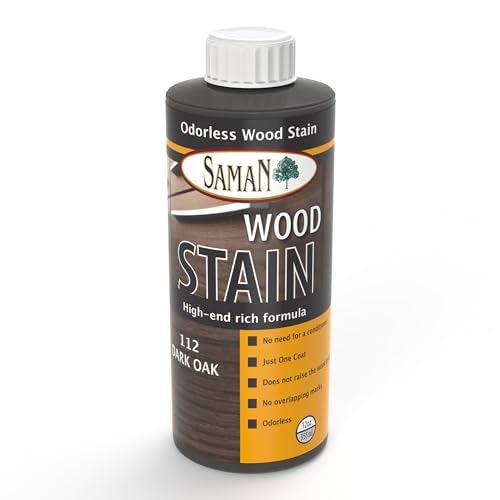 SamaN Interior Water Based Wood Stain - Natural Stain for Furniture, Moldings, Wood Paneling, Cabinets (Dark Oak TEW-112-12, 12 oz) - Image 5