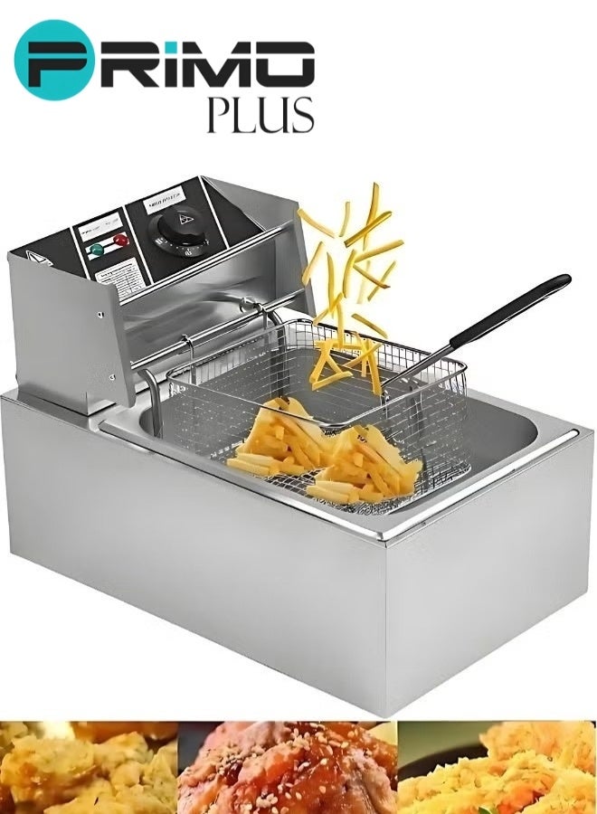 بريمو بلس مقلاة زيت كهربائية سعة 6 لتر 2500 واط مع غطاء - Image 1