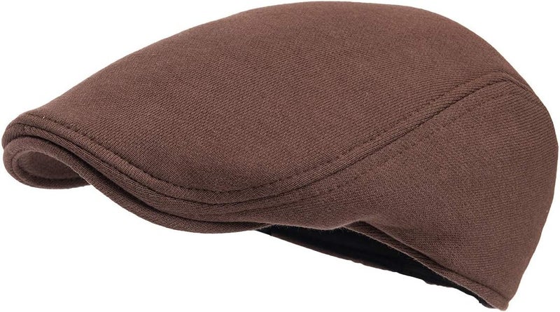 FEINION Men Cotton Newsboy Cap Soft Fit Cabbie Hat - Image 1
