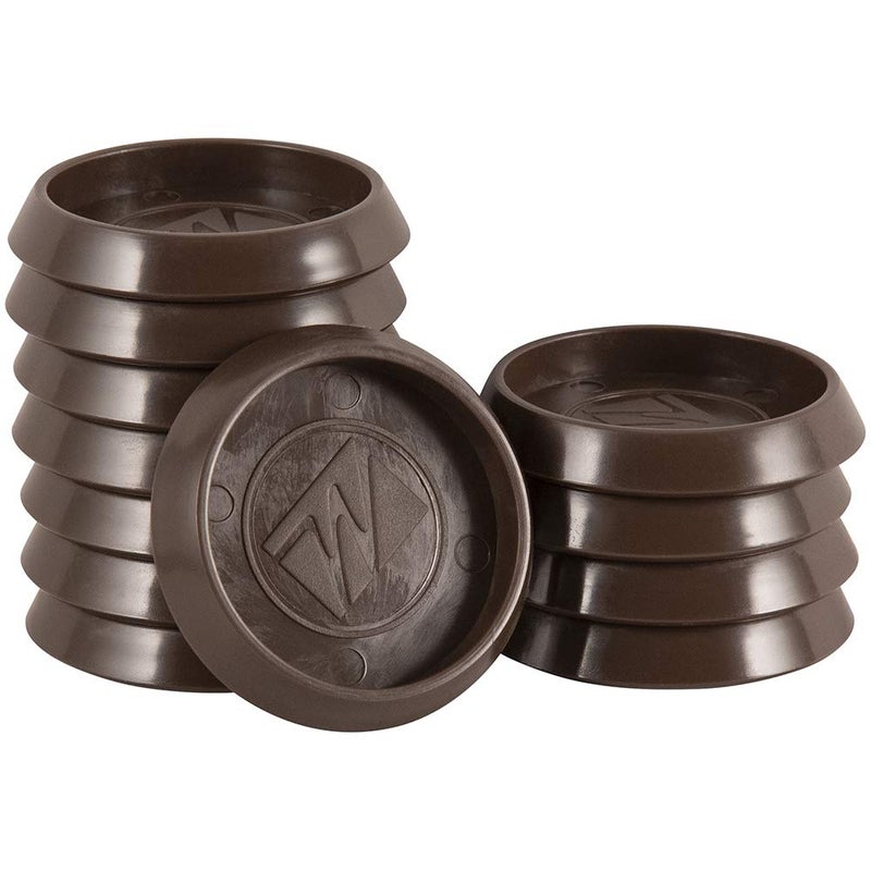 سوفت تاتش أكواب عجلات الأثاث المستديرة SoftTouch 1 11/16 بوصة للسجاد أو الأرضيات الصلبة المتينة، عبوة من 12 قطعة، لون بني - Image 1