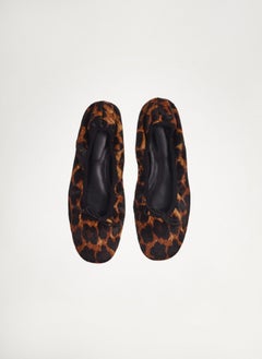 MANGO Leather Leopard Ballerina  - Image 4