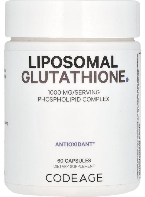 codeage glutathione 1000mg Codeage Liposomal Glutathione Powder - 1,000 mg L-Glutathione per Serving,  Liposomal Delivery - 2-Month Supply - Reduced L-Glutathione - Unflavored -  Phospholipid - Non-GMO Gluten-Free - 2.22 Oz main image 1