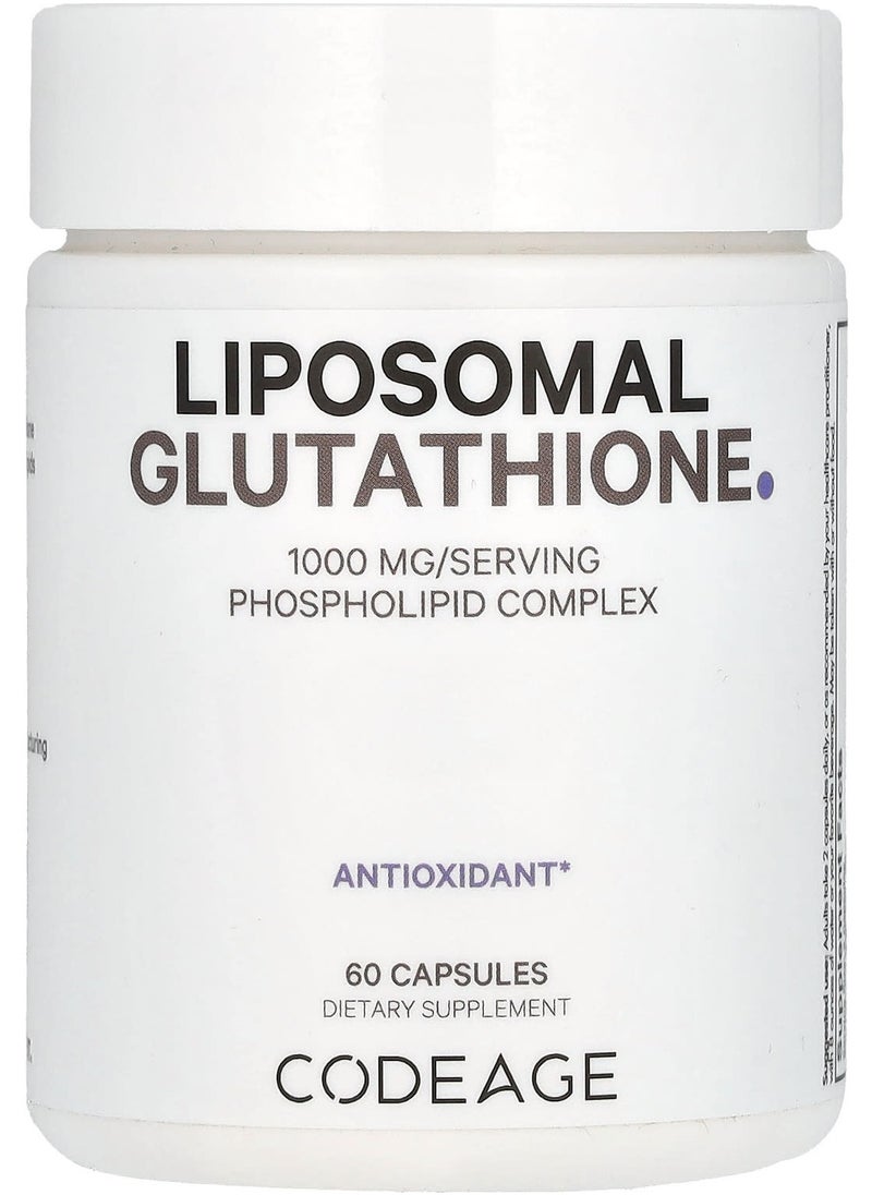 Codeage - Liposomal Glutathione, 1,000 mg, 60 Capsules (500 mg per Capsule) - Image 1