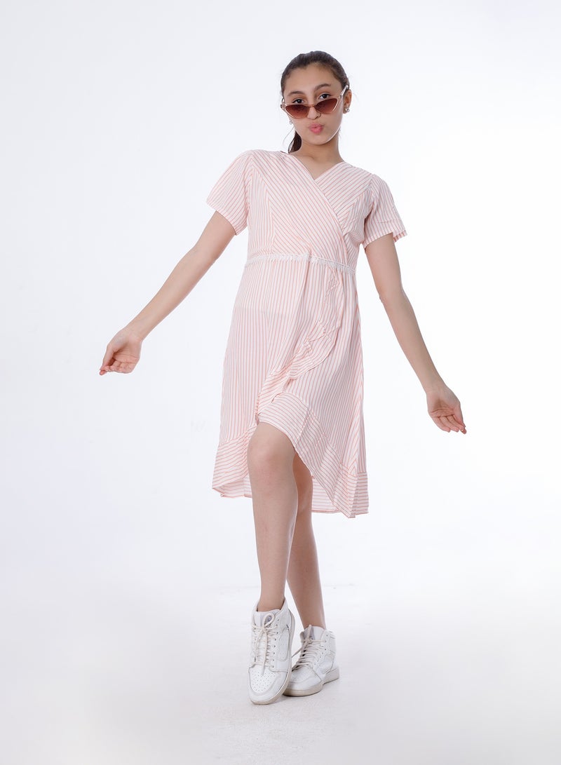 BEBO Girls Dress Pink - Image 1