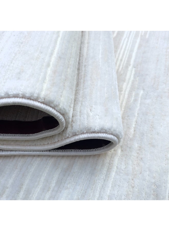 Handpicked Furniture Neutral White Rug, Ultra Soft Area Carpets For Bed Room, Living Room, And Dining Room, Antislip Floor Carpets, Easy To Clean, Made In Turkey, Polypropylene, Rectangle - Image 4