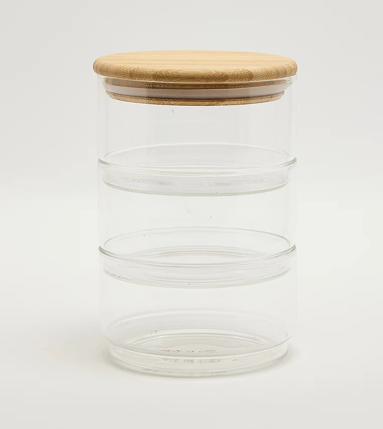 Sur La Table Stackable Glass Jar 380ml 3pcs
