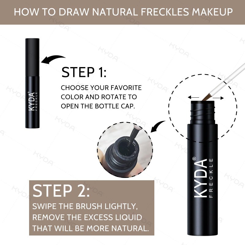 KYDA 2PCS Liquid Freckle Makeup Pen,Water Resistant Faux Freckle, Natural Looking Buildable Long Lasting Faux Freckles,Soft Dot Sopt Pen Magic for All Skin Tones - Image 2