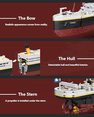dOvOb Titanic Model Building Blocks Set, 2022 Pieces Bricks, Compatible with Major Brands - Image 4