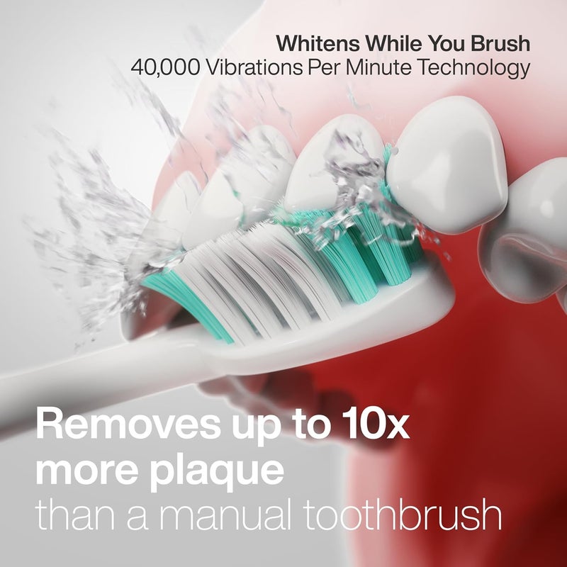 Aquasonic VIBE Series Ultra Whitening Pink Electric Toothbrush - 8 DuPont Brush Heads & Travel Case Included - Sonic 40,000 VPM Motor & Wireless Charging - 4 Modes w Smart Timer - Satin Rose Gold - Image 3