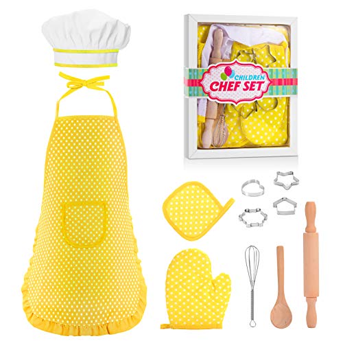 Toyze Gifts for 28 Year Old Girls BoysChef Costume Set Kids Apron for Girls Toddler Birthday Xmas Gifts for Kids Stocking Stuffer - Image 1