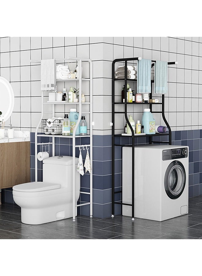 3-Layer Bathroom Floor Rack | No-Drill Installation | Washbasin/Toilet/Washing Machine Storage Organizer | Space-Saving Multipurpose Shelf  - Image 2