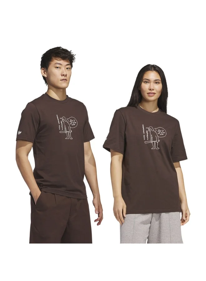 Adidas adidas SHMOO G TEE 3 Brown Originals Unisex T-SHIRTS
