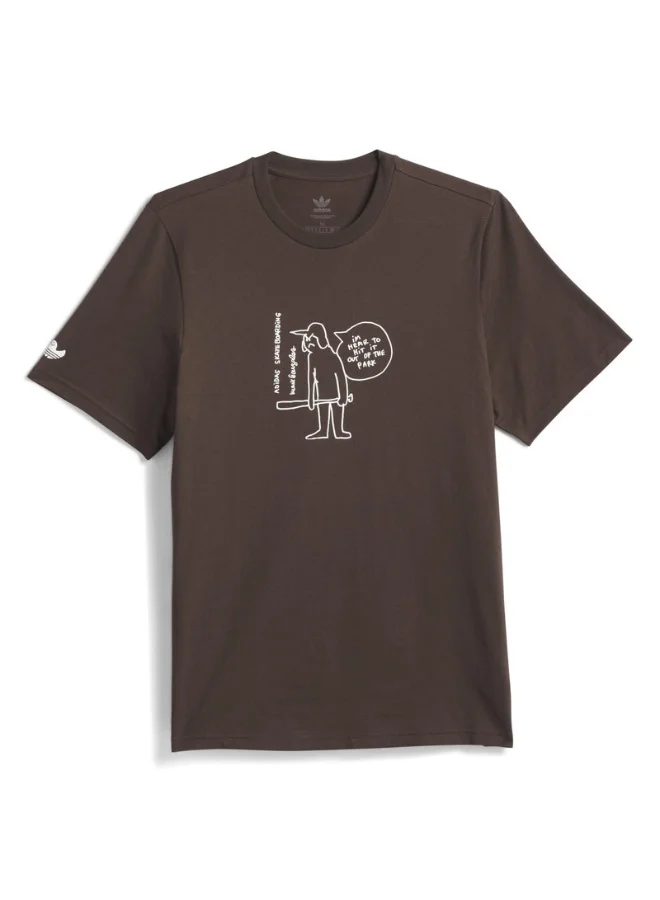 Adidas adidas SHMOO G TEE 3 Brown Originals Unisex T-SHIRTS