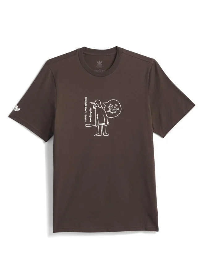 Adidas adidas SHMOO G TEE 3 Brown Originals Unisex T-SHIRTS