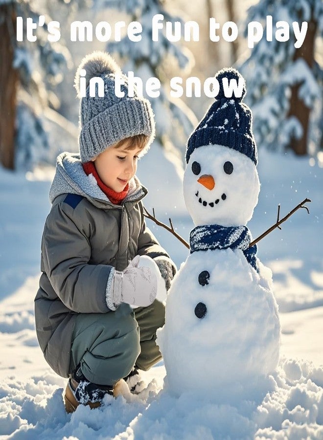 ENBAOHUI Baby Mittens Waterproof Kids Gloves Threaded waterproof Mittens Fleece Lined Winter Warm Glove Kids Snow Ski Mitten for Baby Boys Girls 3-5T - Image 5