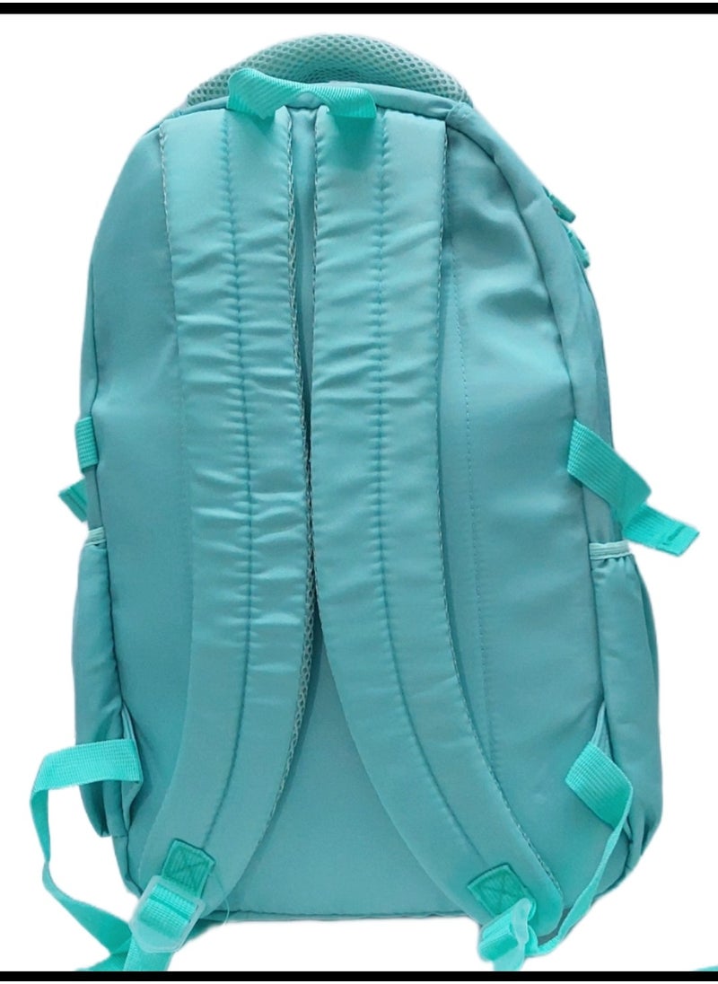 Wide large trendy School and university baded multizips bag backpack