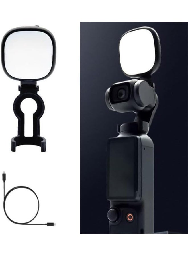 For DJI Pocket 3 Small Light, LED Video Auxiliary Lighting Filming 180 mAh Rechargeable for DJI OSMO Pocket 3 Small Auxiliary Light, with Type c Charging (Normal) - Image 1