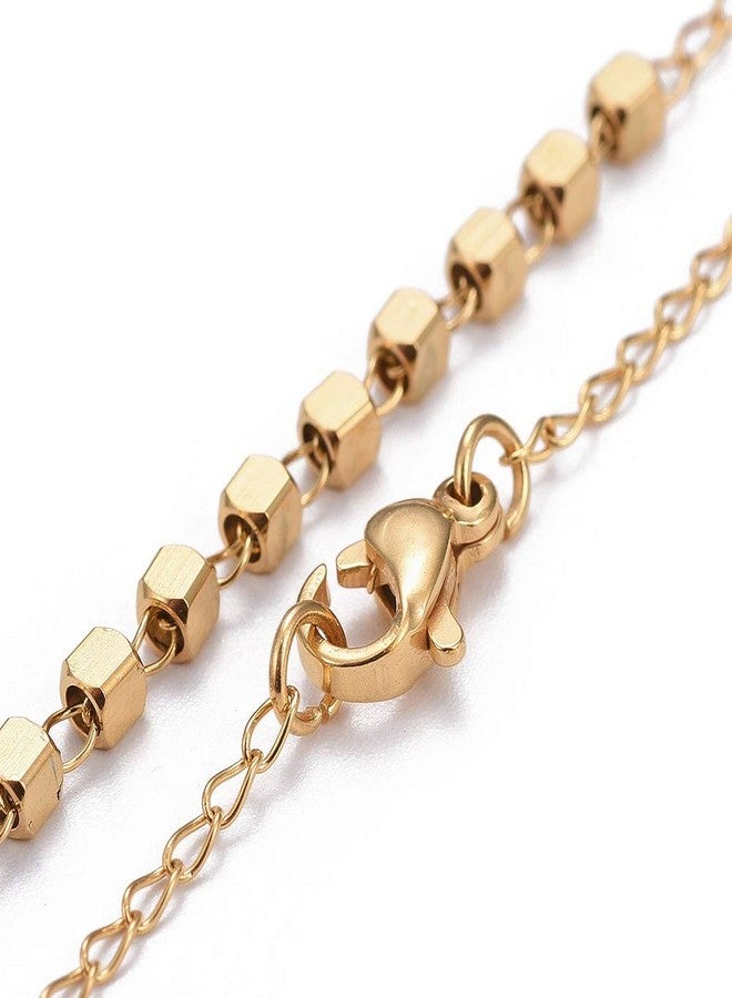 LZD 304 Stainless Steel Rosary Bead Necklace Easter Cross Virgin Mary Gold 21" A387 - Image 5